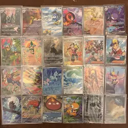 Huge Pokemon Collection TCG Cards Over 150 Sleeved Holos - Image 1