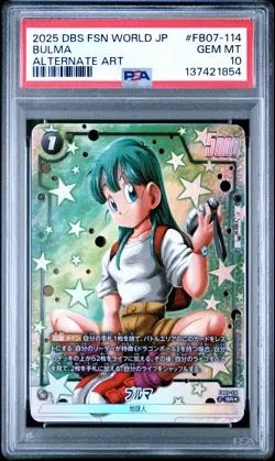 2025 DRAGON BALL SUPER CARD GAME FUSION WORLD JPN WISH FOR SHENRON BULMA PSA 10 - Image 1