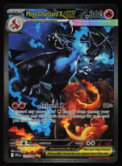 Mega Charizard X ex #125 Phantasmal Flames Pokemon Card - Image 1