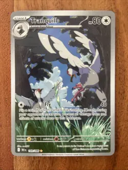 Pokemon TCG Tranquill 149/086 Illustration Rare Black Bolt NM Card - Image 1