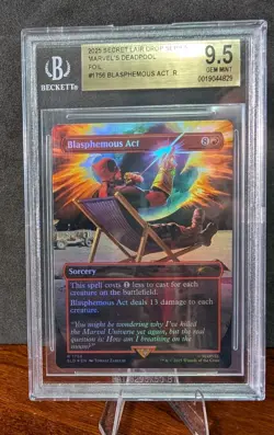 MTG X Deadpool SLD Blasphemous Act Marvel Collab Foil BGS 9.5 GEM MINT - Image 1