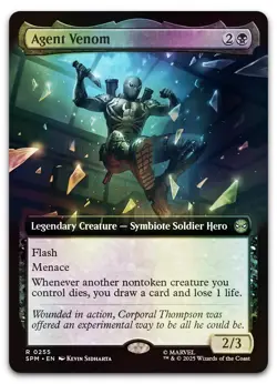 Agent Venom (Extended Art) #255 (Foil) (NM) Spider-Man SPM Magic MTG - Image 1