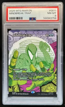 2025 Magic MTG Marvel Universe Eternal-Legal Mindbreak Trap #0011 PSA 8 - Image 1