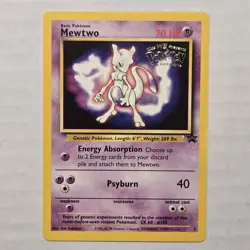 Pokemon Mewtwo #3 WOTC Black Star Promo WB stamp - Image 1