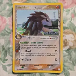 Pokemon Sandslash EX Delta Species 27/113 Rare Stage 1 Regular English TCG Card - Image 1
