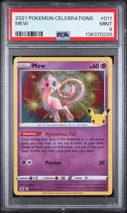 2021 POKEMON CELEBRATIONS #011 MEW PSA 9 - Image 1