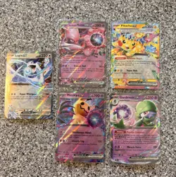 (5) Pokemon EX Card Lot Near Mint Mewtwo Lugia & More (SEE PIC) - Image 1