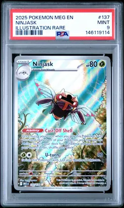 2025 POKEMON MEG EN-MEGA EVOLUTION ILLUSTRATION RARE #137 NINJASK PSA 9 - Image 1