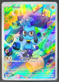 2023 Pokemon Scarlet & Violet Riolu Illustration Rare #215/198 DB - Image 1
