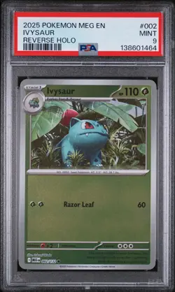 2025 POKEMON MEG EN-MEGA EVOLUTION REVERSE HOLO #002 IVYSAUR PSA 9 - Image 1