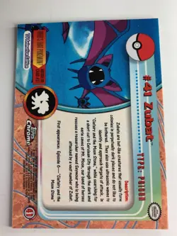 2000 Topps Chrome Pokemon Series 1 #41 Zubat FREE COMBINED SHIPPING - Image 2