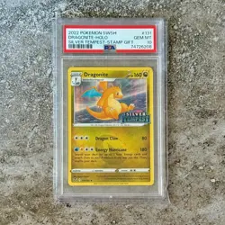 PSA 10 DRAGONITE #131 - Silver Tempest Stamped Gift 2022 SWSH Promo Pokemon - Image 1