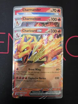 Pokemon TCG: Charmander 004, Charmeleon 005, Charizard ex 161 Super Premium Set - Image 1