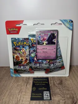 Pokemon Stellar Crown - Tinkaton 3-Pack Booster Blister Factory Sealed - Image 1