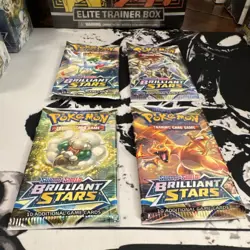 Pokemon Sword & Shield Brilliant Stars Booster Pack ART SET - Image 2