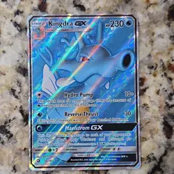 Pokemon Kingdra GX Ultra Rare Full Art Holo Stage 2 230HP 66/70 Dragon Majesty - Image 1