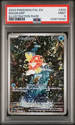 2023 POKEMON PAL EN-PALDEA EVOLVED ILLUSTRATION RARE #203 MAGIKARP PSA 9 - Image 1