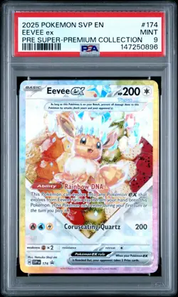 2025 POKEMON SVP PROMO SUPER-PREMIUM COLLECTION #174 EEVEE EX PSA 9 - Image 1