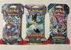 Lot Of 3 Unopened Booster Packs Of POKEMON Cards NEW !!! Scarlet & Violet - Image 1