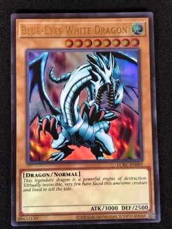 Yugioh Blue-Eyes White Dragon LCKC-EN001 - LOB Art - Ultra (NM) - Image 1