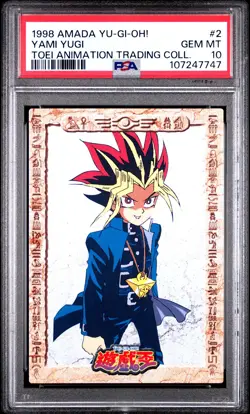 1998 AMADA YU-GI-OH! TOEI ANIMATION TRADING COLLECTION #2 YAMI YUGI PSA 10 - Image 1
