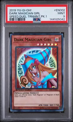 2019 YU-GI-OH! SPEED DUEL TOURNAMENT PACK 1 #EN002 DARK MAGICIAN GIRL PSA 9 - Image 1