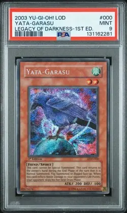 Yata-Garusu *PSA 9* 1st Edition * Secret Rare HOLO BLEED *LOD-000* 2003 * Yugioh - Image 1