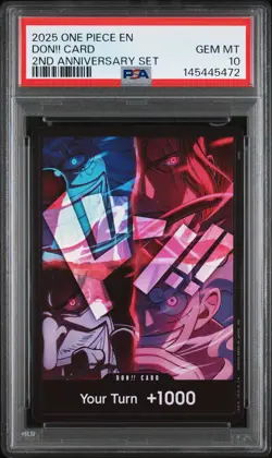 2025 ONE PIECE ENGLISH VERSION 2ND ANNIVERSARY SET DON!! CARD PSA 10 - Image 1