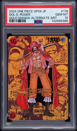 2024 ONE PIECE JPN EMPERORS IN THE NEW WORLD GOLD MANGA AA GOL D. ROGER PSA 10 - Image 1