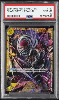 2024 ONE PIECE PRB01-PREMIUM BOOSTER #123 CHARLOTTE KATAKURI PSA 10 - Image 1