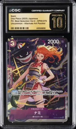 2025 ONE PIECE JAPANESE PC: BEST SELECTION VOL.4 ALT ART NAMI CGC 10 PRISTINE - Image 1