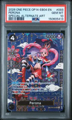 2026 ONE PIECE THE AZURE SEA'S SEVEN SPECIAL ALTERNATE ART #093 PERONA PSA 10 - Image 1