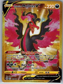 Galarian Moltres V (Secret) 183/172 SWSH09: Brilliant Stars - Pokemon Card - NM - Image 1