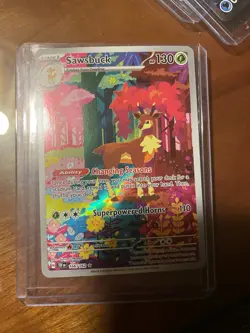 Pokemon Sawsbuck Art Rare Full Art Holo 166/162 SV05 Temporal Forces Card - Image 1