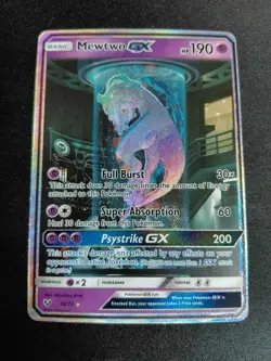 Pokemon Mewtwo GX Shining Legends 78/73 Shiny Holo Rare Full Art Secret Card - Image 3
