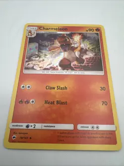 Pokemon TCG Charmeleon 19/147 Burning Shadows Uncommon Holo Card 2017 LP - Image 2