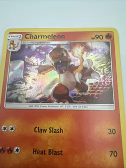 Pokemon TCG Charmeleon 19/147 Burning Shadows Uncommon Holo Card 2017 LP - Image 3