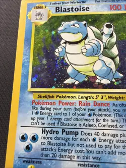 Pokemon TCG Blastoise Holo Unlimited Rare Card 2/130 Base Set 2 W/ Swirl! - Image 2