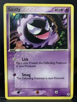 Pokemon TCG Gastly Legend Maker Regular Card 52/92 LP Vintage Hajime Kusajima - Image 1