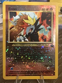 Entei #34 Black Star Reverse Holo Promo Pokemon TCG Card - Image 1