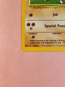 Hitmonchan 1999 7/102 Base Set Pokemon Card - Image 5