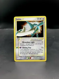 Pokemon Gold Star Latios EX Deoxys 106/107WOTC Vintage Card Holo - Image 1