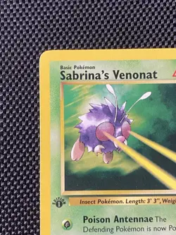 Sabrina's Venonat 96/132 1st Edition Gym Heroes Pokemon Card LP+ - Image 2