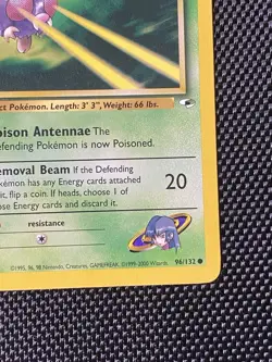 Sabrina's Venonat 96/132 1st Edition Gym Heroes Pokemon Card LP+ - Image 4
