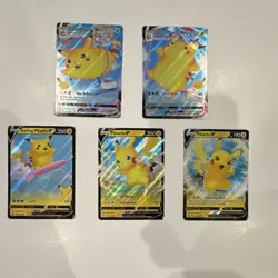 Pokemon Celebrations Pikachu V & VMAX Promo Holo Card Lot (5 cards) - Image 1