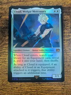Cloud, Midgar Mercenary -Foil Near Mint Magic The Gathering - FINAL FANTASY - Image 1