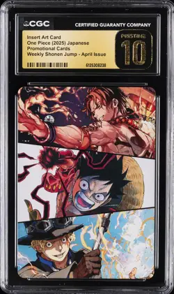 2025 ONE PIECE JAPANESE PROMO SHONEN JUMP APRIL INSERT ART CARD CGC 10 PRISTINE - Image 1