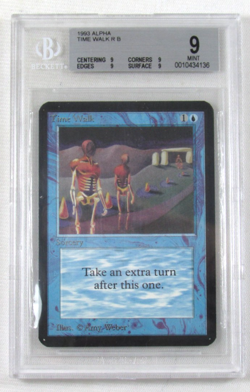 MAGIC THE GATHERING MTG ALPHA TIME WALK RARE BGS 9 MINT CARD 9/9/9/9 - Image 1