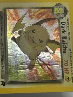 Pokemon Dark Raichu Holo TCG Card 83/82 Secret Rare 2000 - Image 4