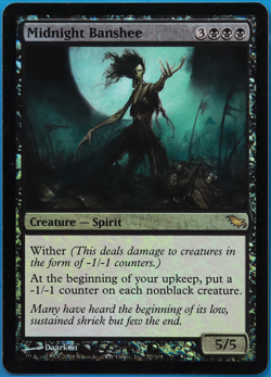 Midnight Banshee FOIL Shadowmoor PLD Black Rare MAGIC CARD (ID# 498186) ABUGames - Image 1